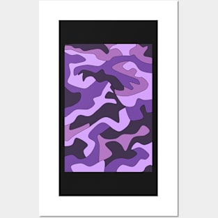 Purple Camouflage Posters and Art